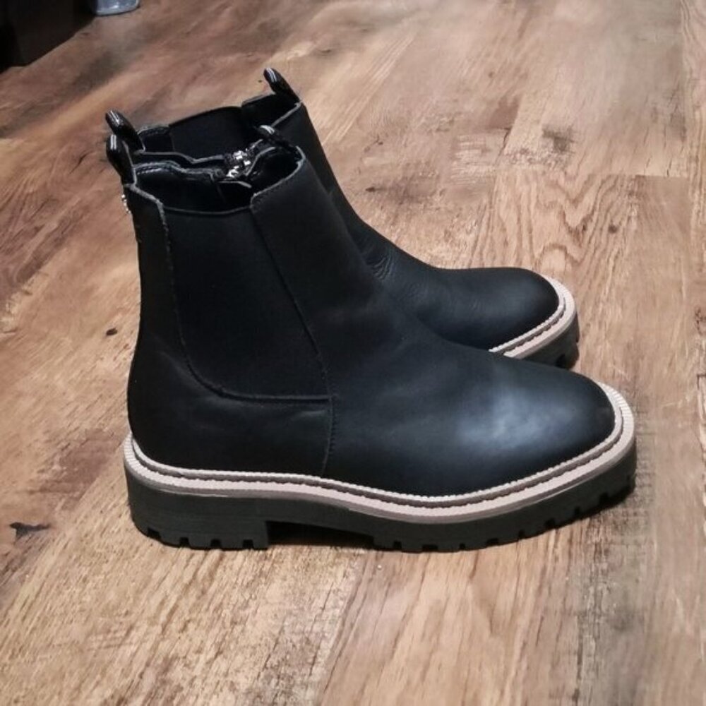 Sam Edelman Girls Laguna Leather Chelsea Boot Black Size US4/EU36